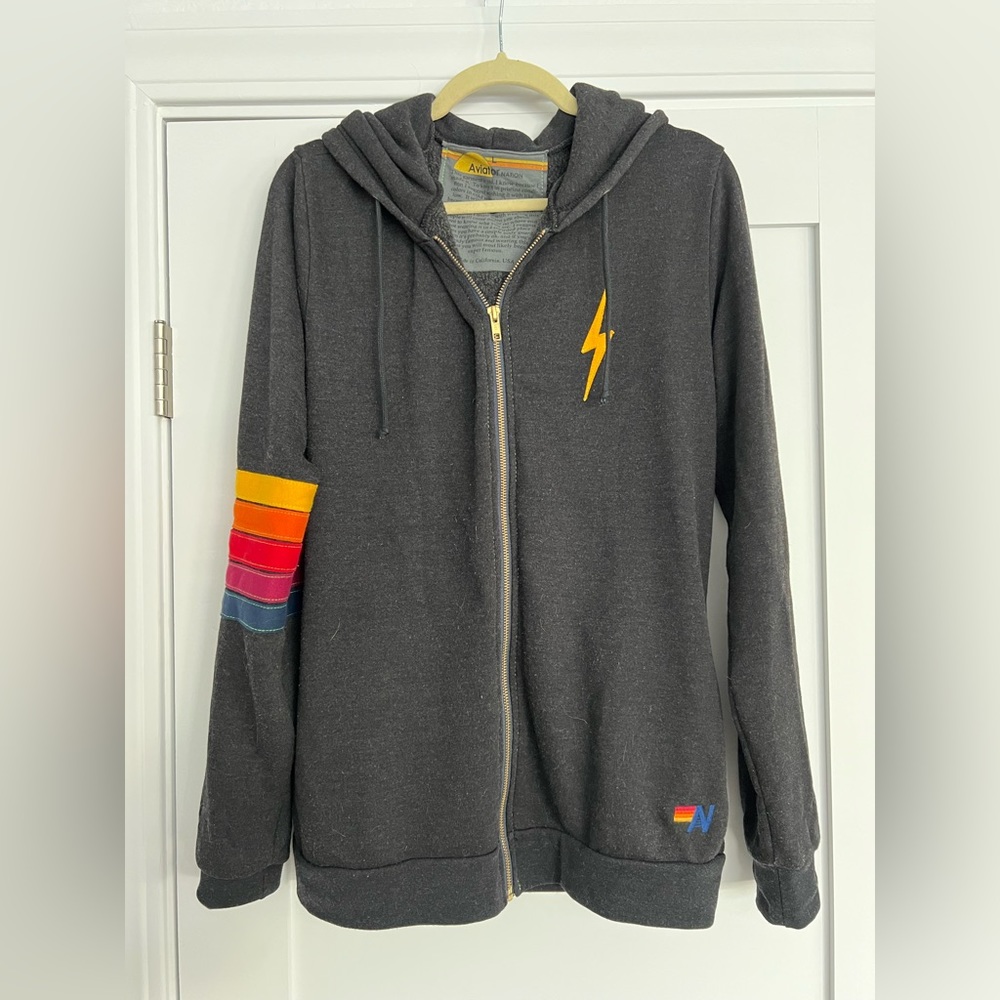 Aviator Nation Zip Up Hoodie size Large